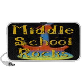 Middle School Rocks - Guitar Doodle Laptop Speakers