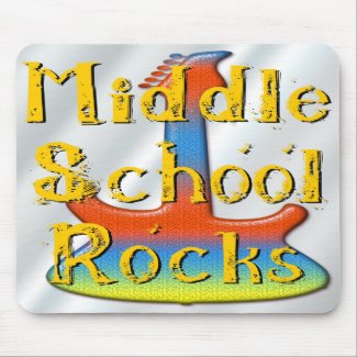 Middle School Rocks - Guitar Mouse Pad