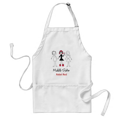 Middle Sister Rebel Red Apron by middlesister