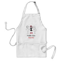Middle Sister Rebel Red Apron