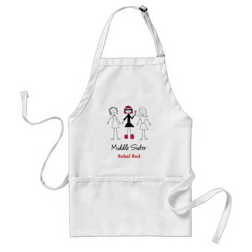 Middle Sister Rebel Red Apron