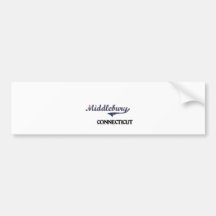 Middlebury Connecticut City Classic Bumper Stickers
