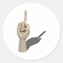 MiddleFinger120710 Round Sticker
