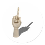 MiddleFinger120710 Round Sticker
