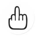 Middlefinger - Fuck you stickers