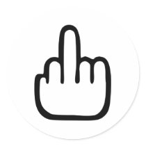 Middlefinger - Fuck you stickers