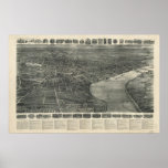 Middletown Connecticut 1915 Antique Panoramic Map Posters