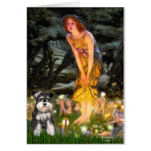 MidEve-Schnauzer Pup (B) Greeting Card
