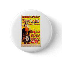 Midland Railway Scotland Bagpipe Kilt Travel Art Pinback Button