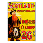 Midland Railway Scotland Bagpipe Kilt Travel Art Card