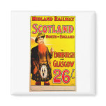 Midland Railway Scotland Bagpipe Kilt Travel Art Fridge Magnet