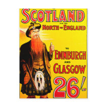 Midland Railway Scotland Bagpipe Kilt Travel Art Postcard