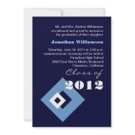 Midnight and Blue Graduation - Change to Any Year invitation