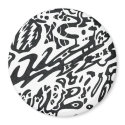 "Midnight" b&w abstract magnets