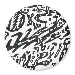 "Midnight" b&w abstract magnets