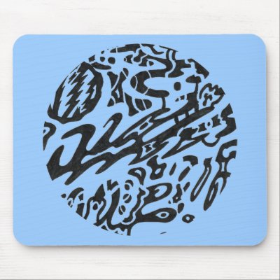 Midnight b&w abstract mouse mat by RLMdesignes
