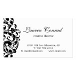 Midnight Blossom-white with Monogram Business Card