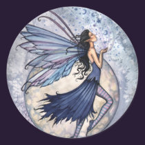 Midnight Blue Fairy Stickers by Molly Harrison stickers