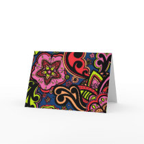 Midnight Blue Floral Card