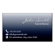 Midnight Blue Funeral Business Card