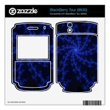 Midnight Blue Galaxy - fractal art Skin For BlackBerry