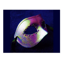 Midnight Blue Masquerade Postcard