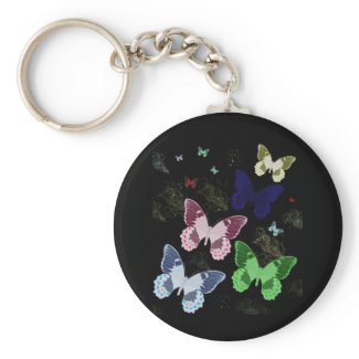Midnight Butterflies keychain