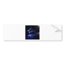 Midnight Butterfly in Blue Bumper Sticker