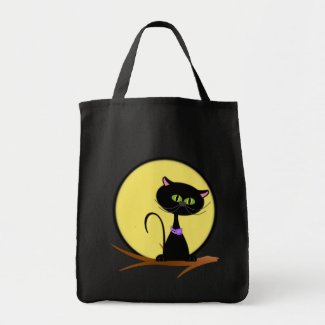 Midnight Cat Trick or Treat Bag