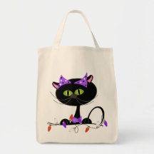 Midnight Cat Trick or Treat Bag