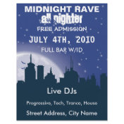 Midnight City Rave Flyer