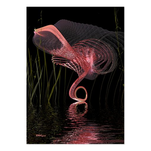 Midnight Dance Of The Pink Flamingo - Artist Tradi Business Cards