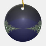 Midnight Dawn Fractal Christmas Tree Ornaments