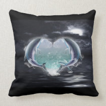 Midnight Dolphins American MoJo Pillow pillows