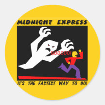 Midnight Express Round Stickers