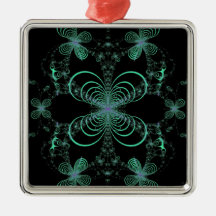 Midnight Firefly Ballet Fractal Christmas Ornament