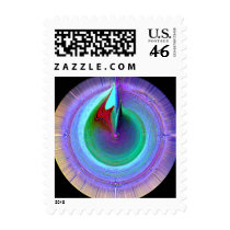 Midnight Fountain Postage Stamp