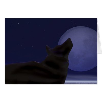 Midnight Howl Greeting Card by Sabretooth