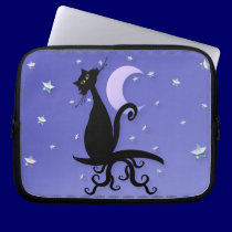 Midnight Kitty Laptop Sleeve electronics sleeves