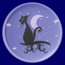 Midnight Kitty Plate