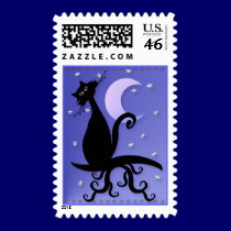 Midnight Kitty Postage postage