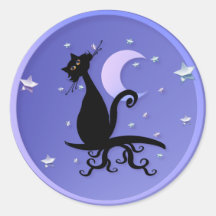 Midnight Kitty Stickers