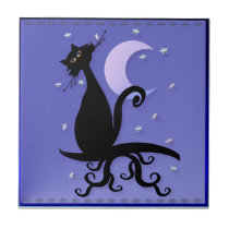 Midnight Kitty Trivet-Tile