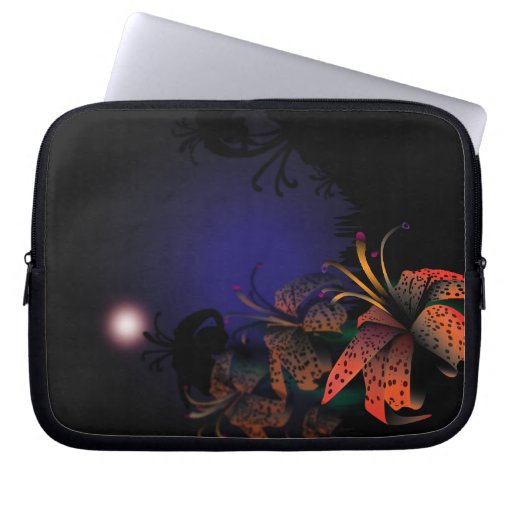 Midnight Lillies Electronic sleeve Laptop Computer Sleeve
