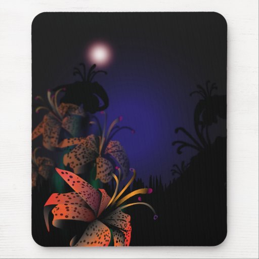 Midnight Lillies mousepad
