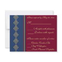 Midnight Merlot RSVP invitations