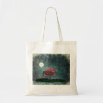 midnight moon pink tree bags