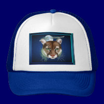 Midnight Mountain Lion Hats hats