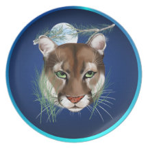 Midnight Mountain Lion Plate