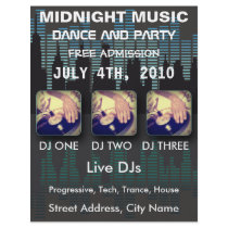 Midnight Music Flyer by ZazzleFlyers Midnight Music Flyer